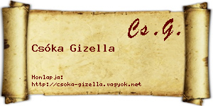 Csóka Gizella névjegykártya