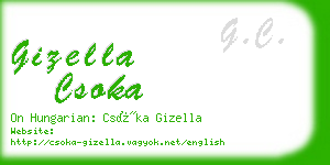 gizella csoka business card